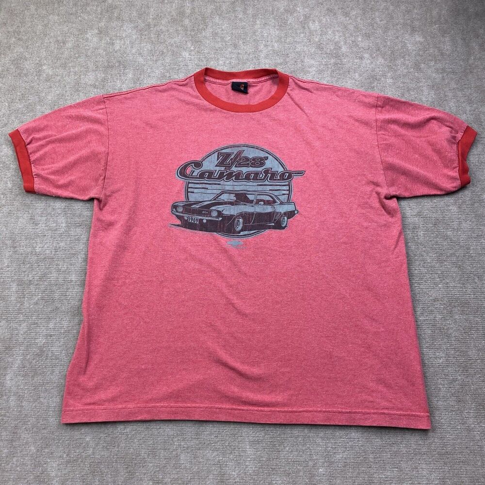ALM by FOURBRO MENS Z/28 RED RETRO TSHIRT LARGE 1969 Camaro Classic Cars